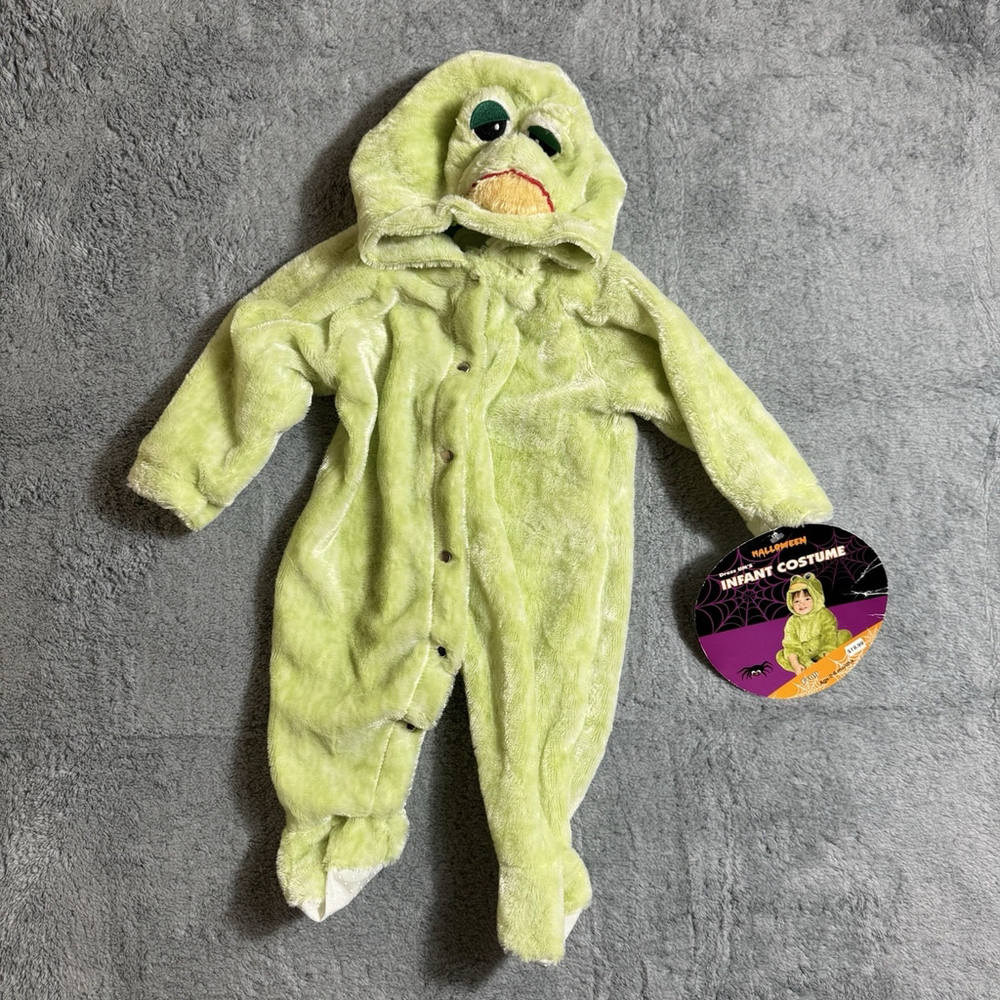Infant Green Plush Frog Halloween Costume